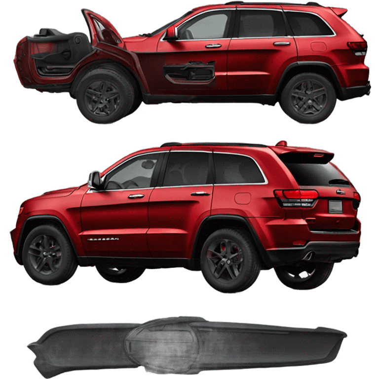 red jeep grand Cherokee with black trim emoji