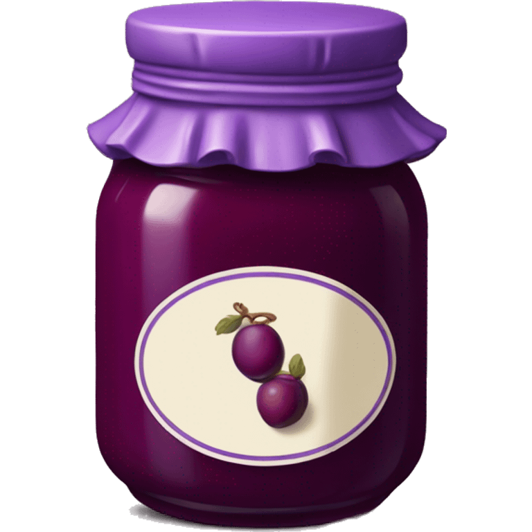 Vintage plum purple Jam pot emoji