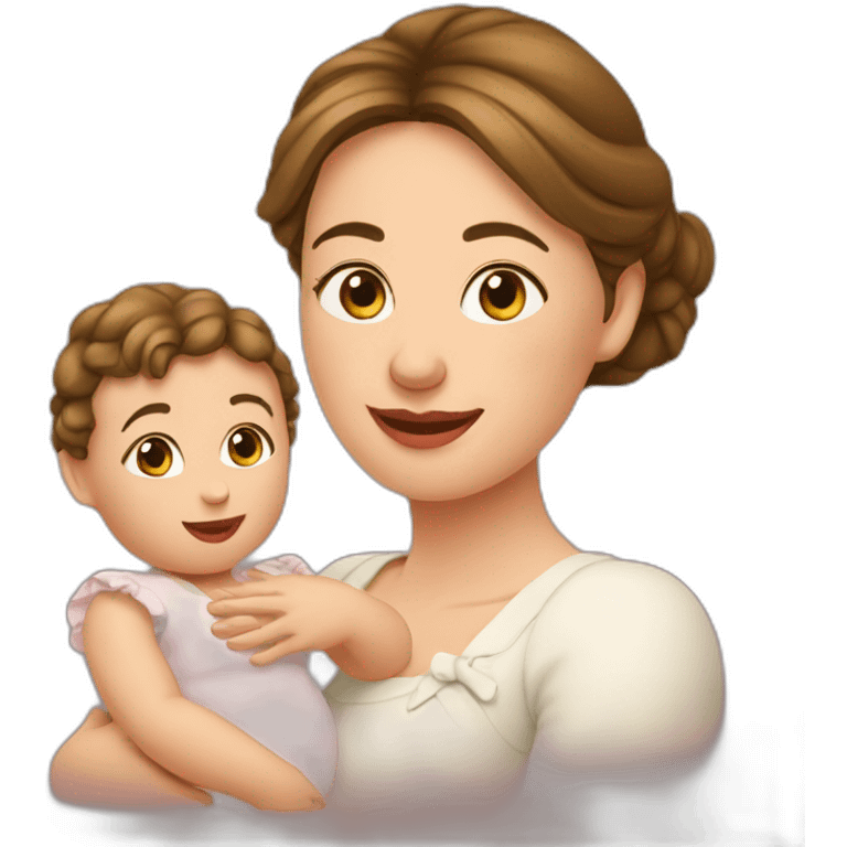 Femme française et son bébé emoji