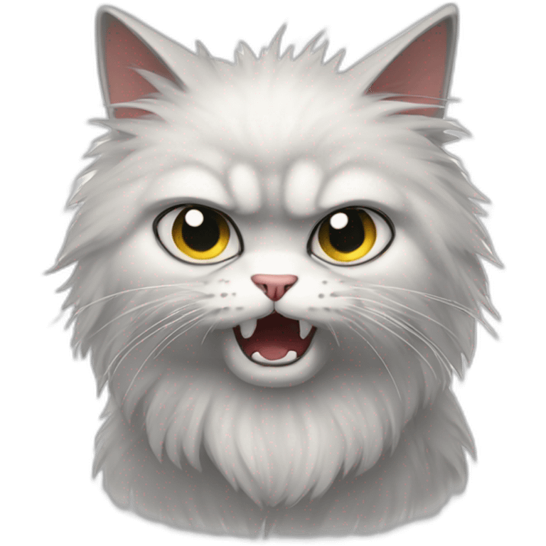 really fluffy kitty angry emoji