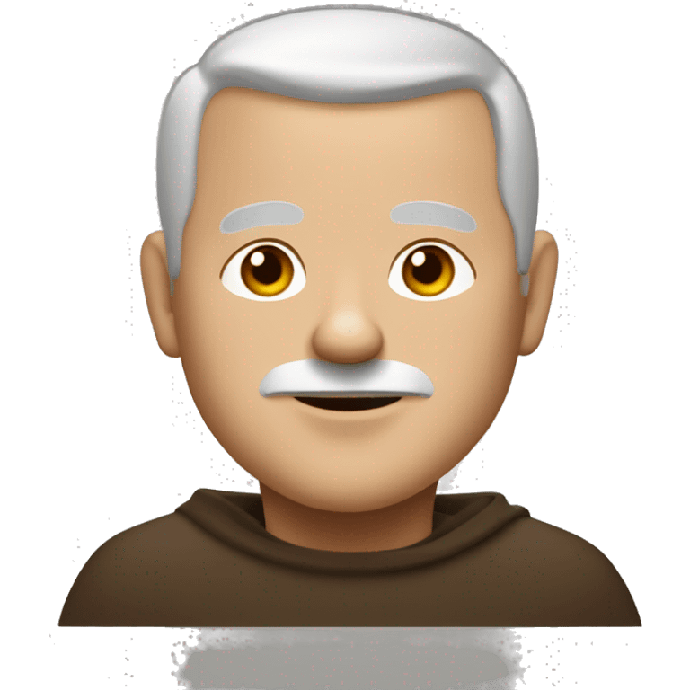 A middle-aged white male friar with a grizzled appearance, buzz cut, and a square jaw. emoji