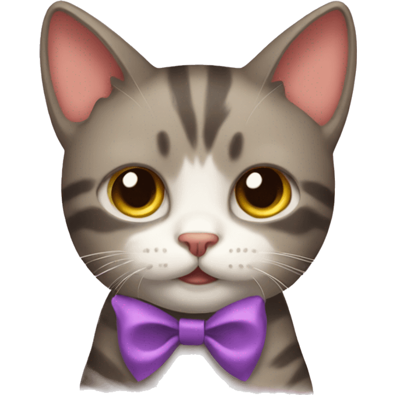 Cat with bow emoji