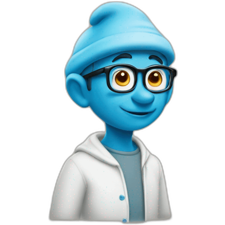 Brainy Smurf emoji