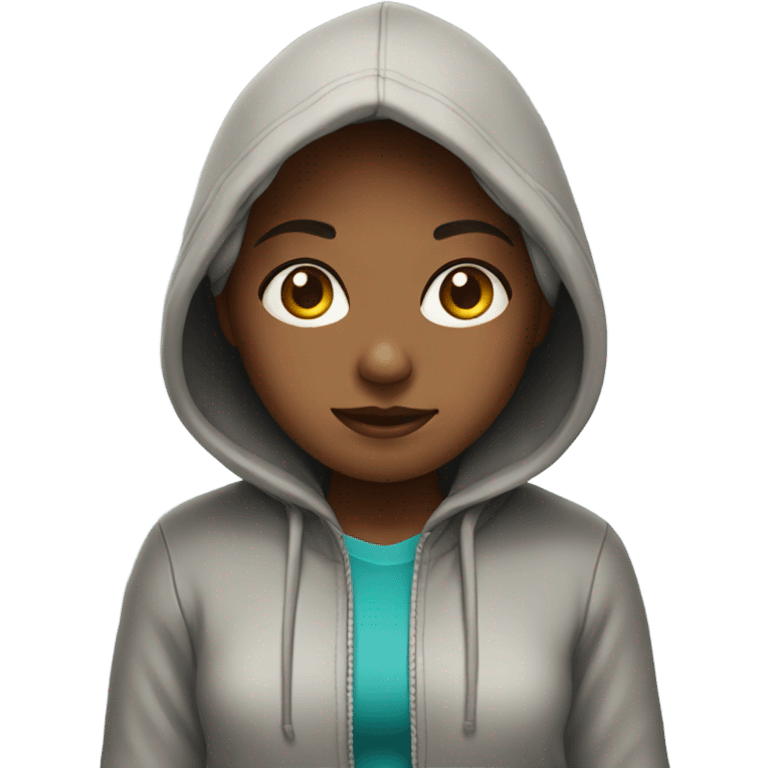 Girl wearing a hoodie  emoji