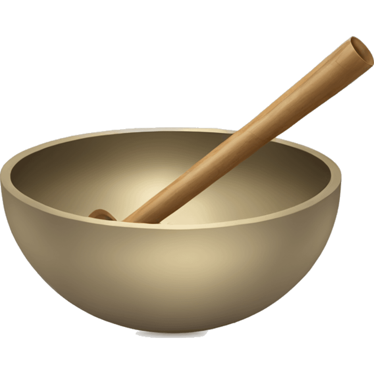 Tibetan Singing bowl with stick emoji