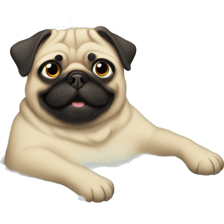 pug in the bath emoji