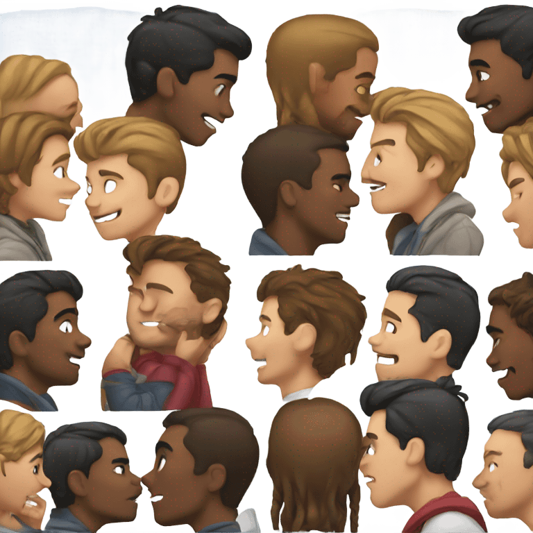 Boyfriends kissing emoji