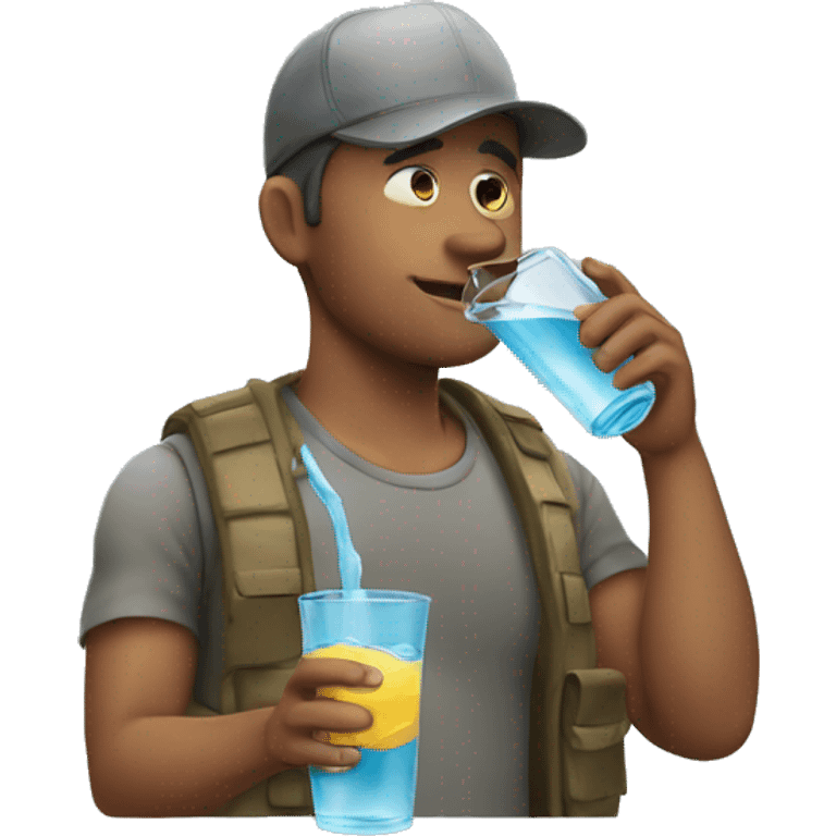 The Man Drink A Water emoji