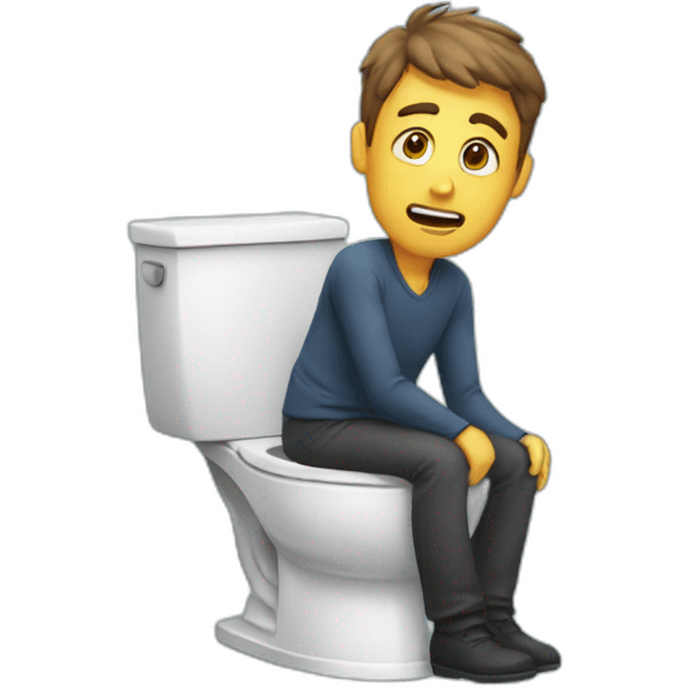 man stuck in toilet emoji