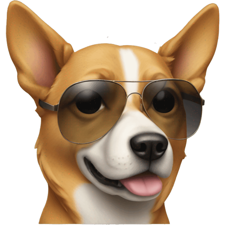 Dog wearing sunglasses  emoji