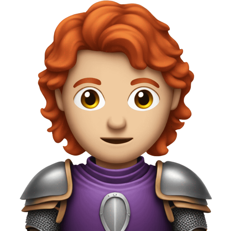 red head knight in purple armour emoji