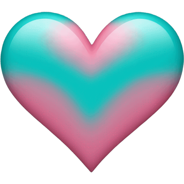 Teal and pink heart emoji