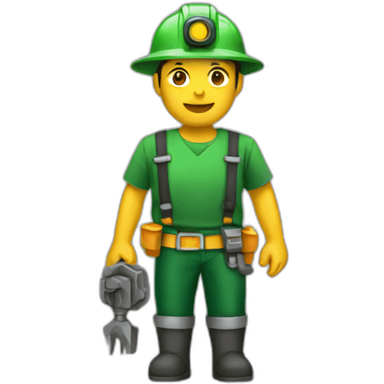 Green Mini Miner emoji