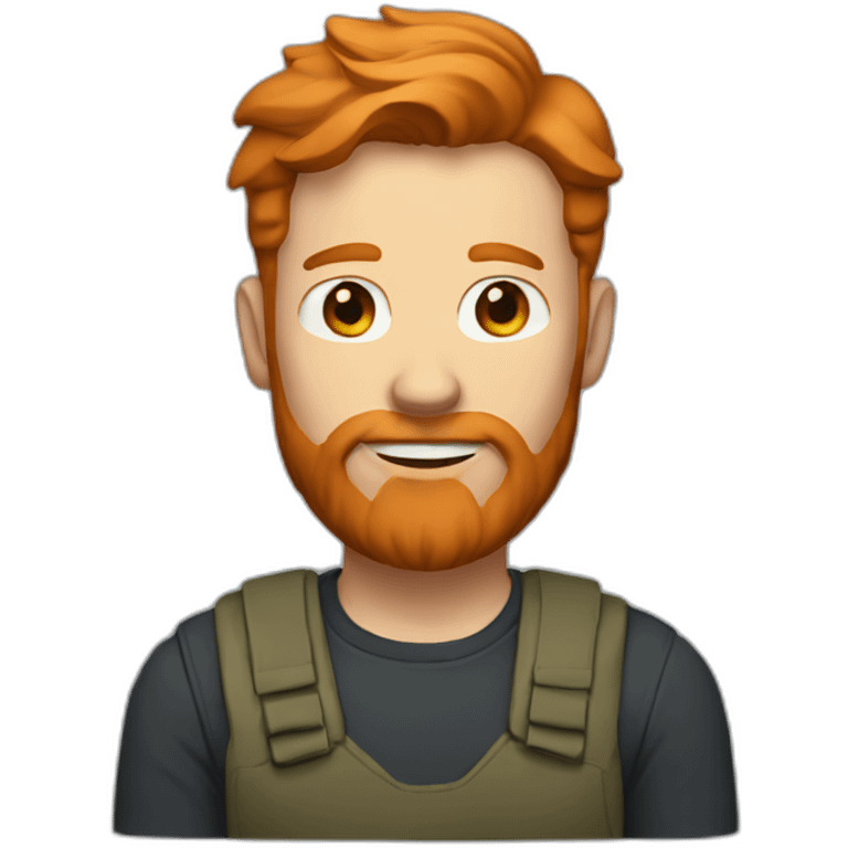 Man with short ginger hair and a long ginger beard emoji