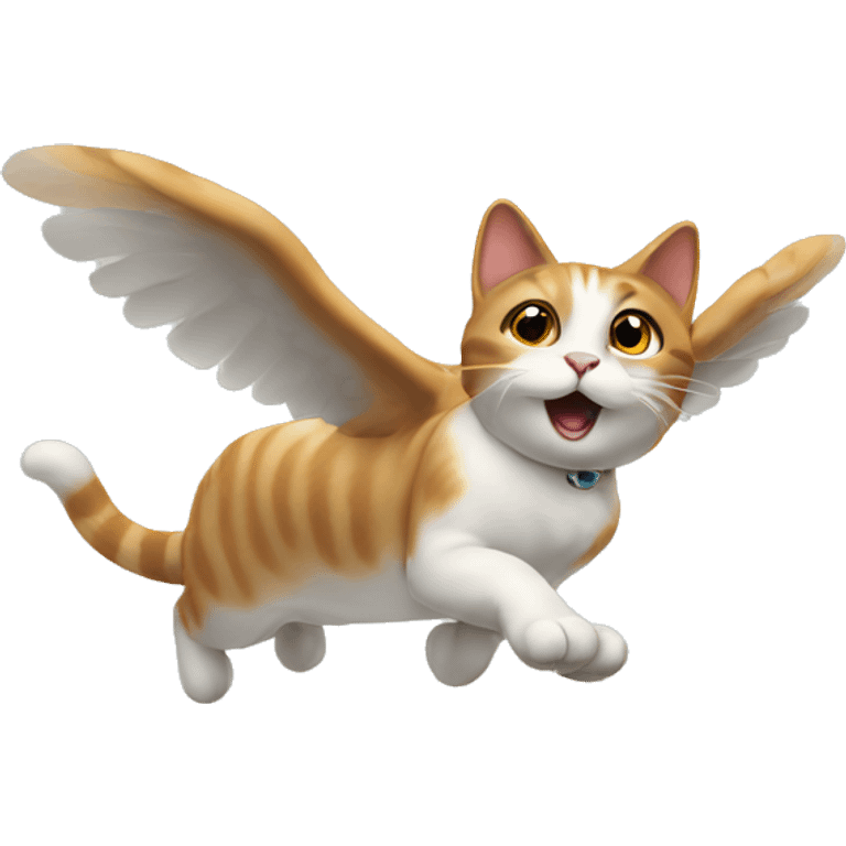 cat flying emoji