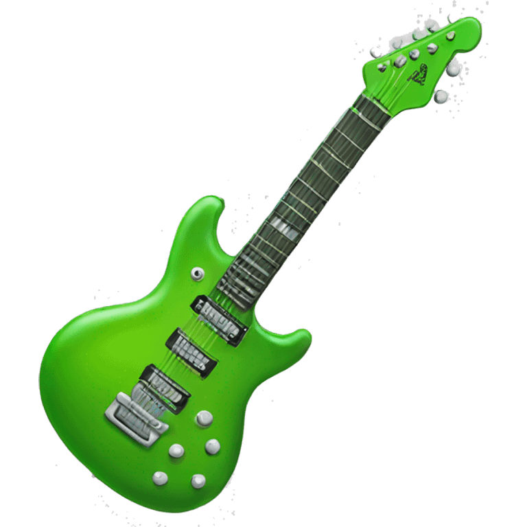 green electric guitar emoji