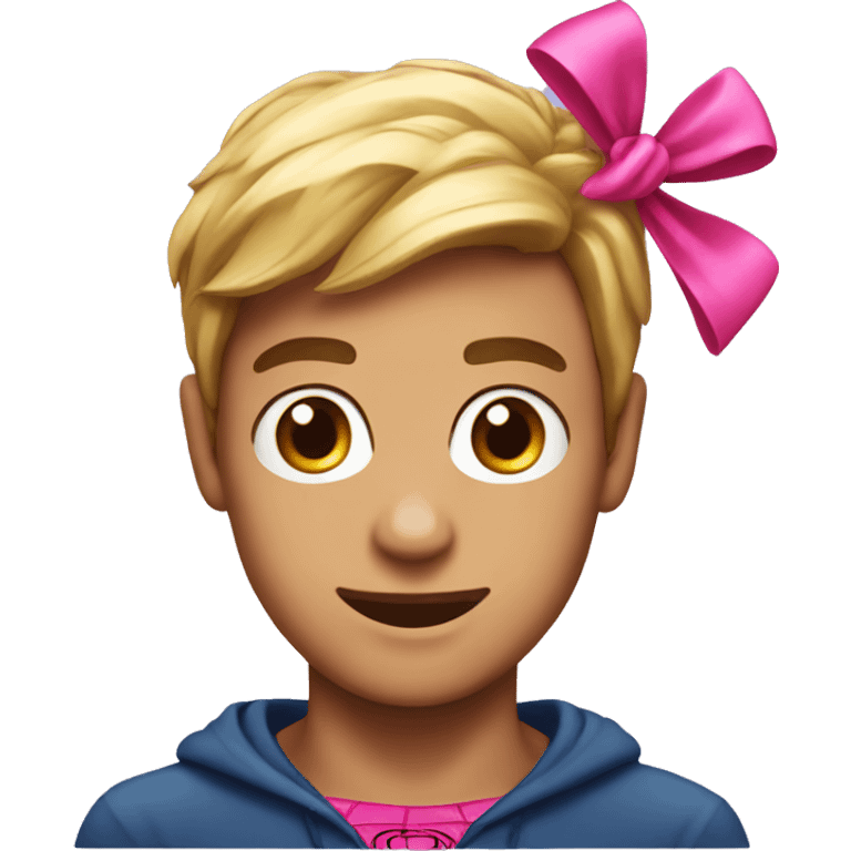 Spiderman with a pink bow on his head emoji