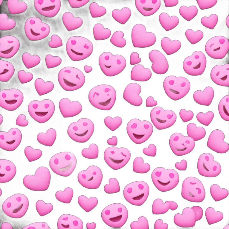 Face with pink hearts emoji