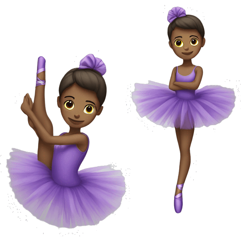 Purple tutu girl ballerina emoji