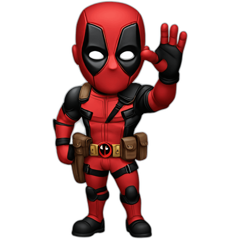 Deadpool waving emoji