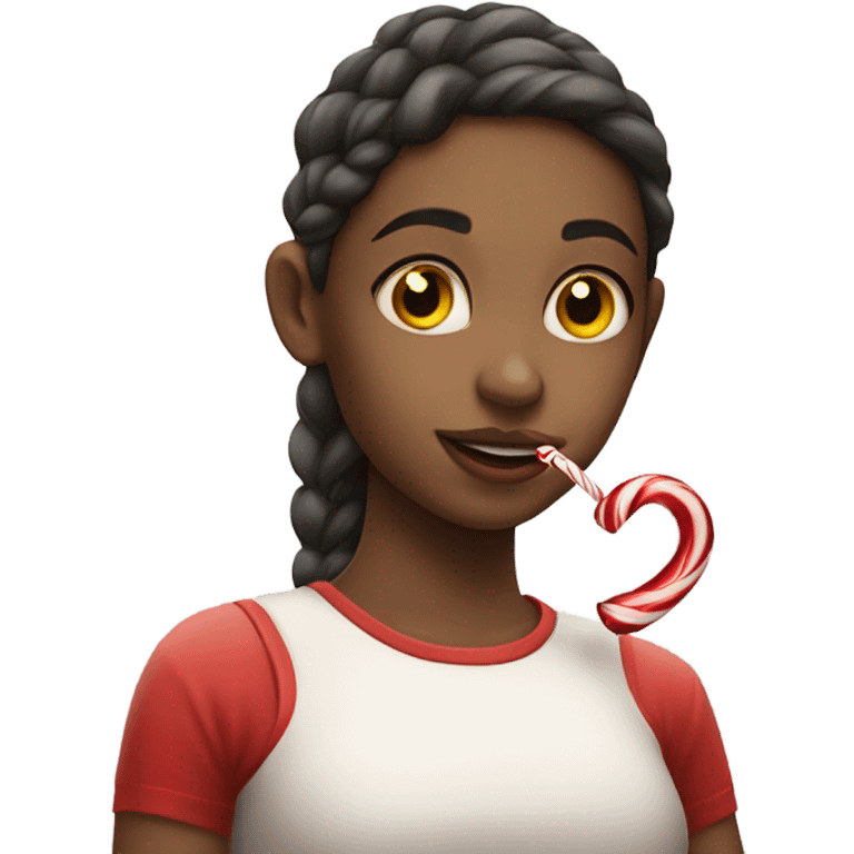 girl smoking candy cane emoji