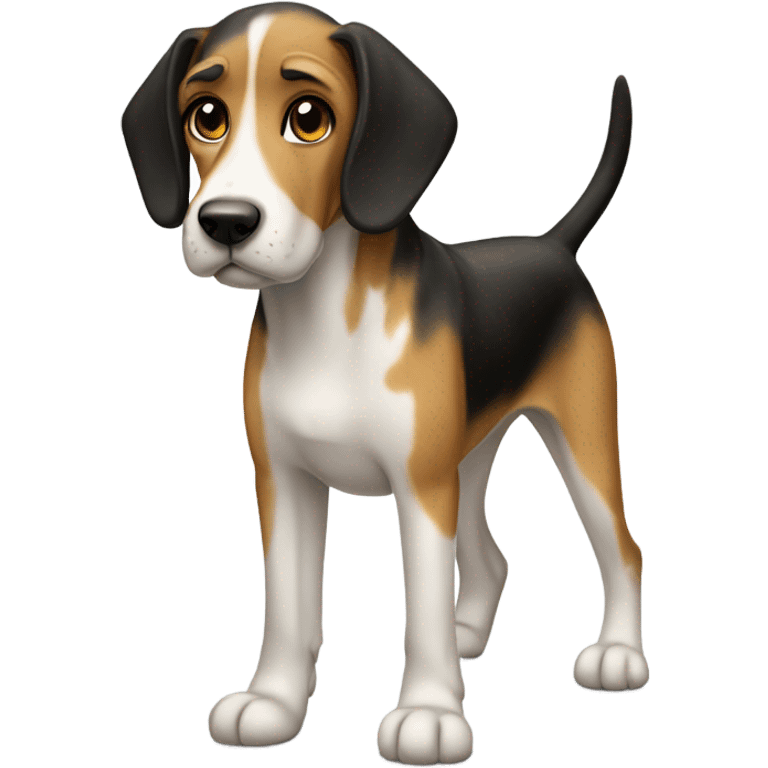 Hound dog with black and tan colors emoji