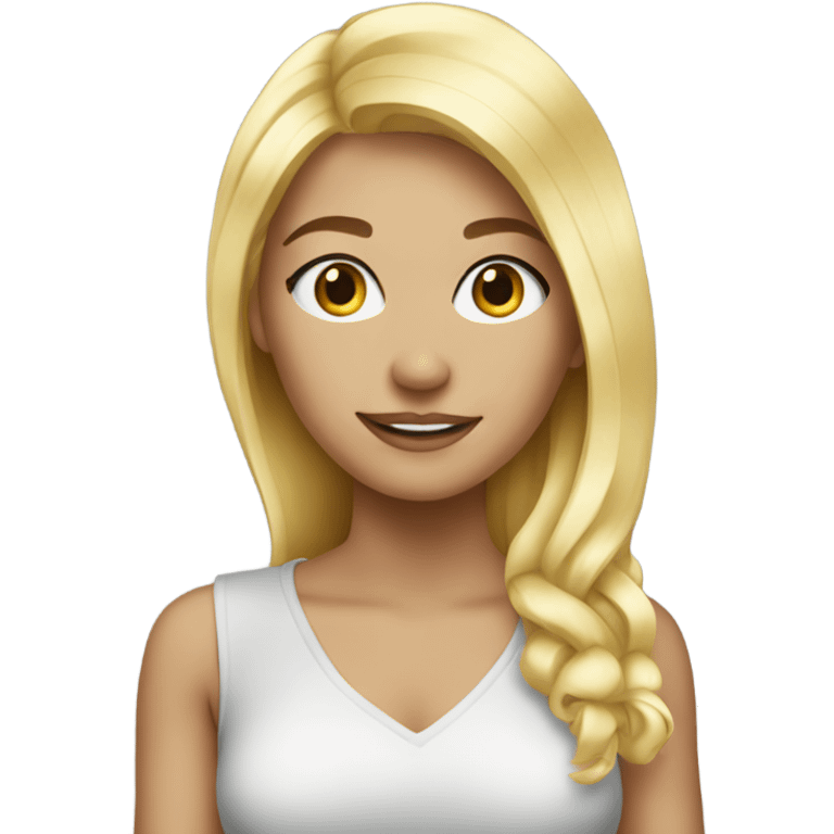 Beautiful blonde girl emoji