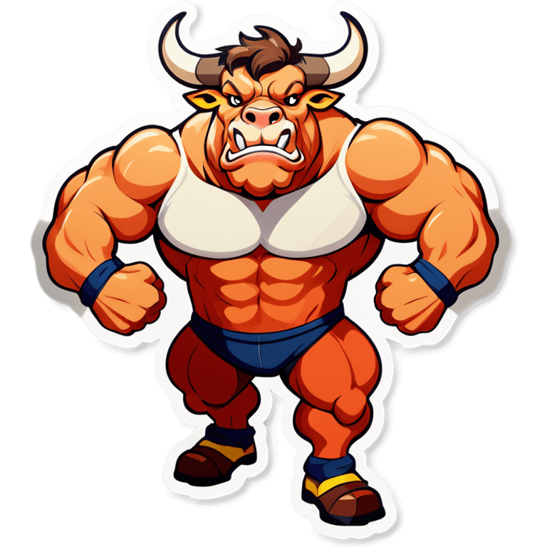 Bull with muscles emoji