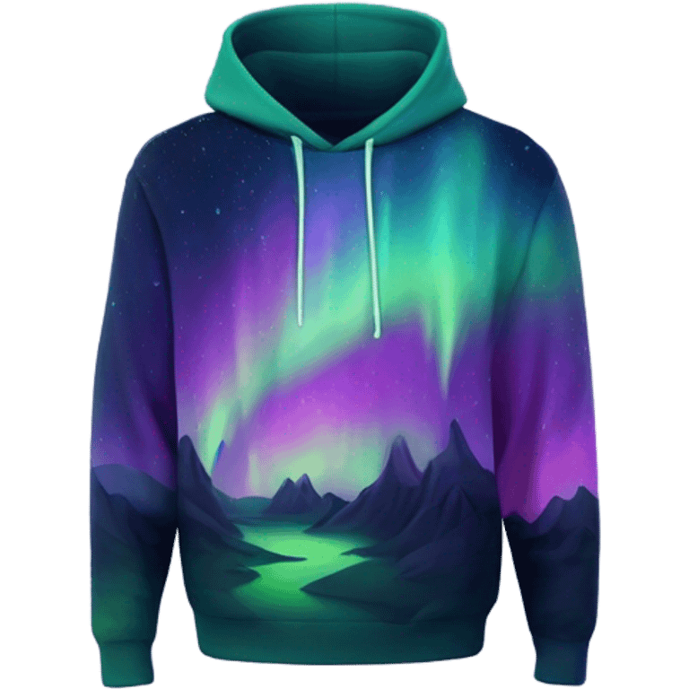 Aurora borealis hoodie emoji