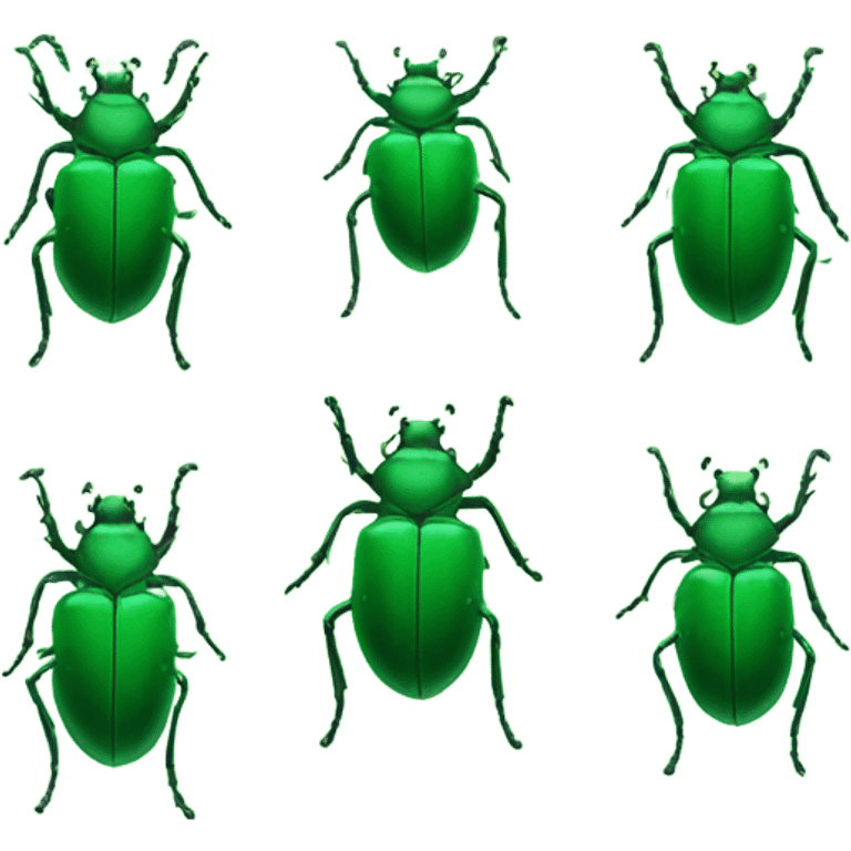 Beetle green 6 legs emoji