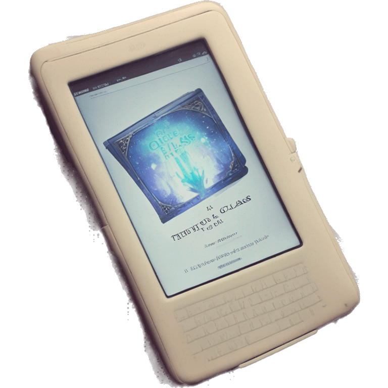 Kindle e reader with throne of glass book cover  emoji