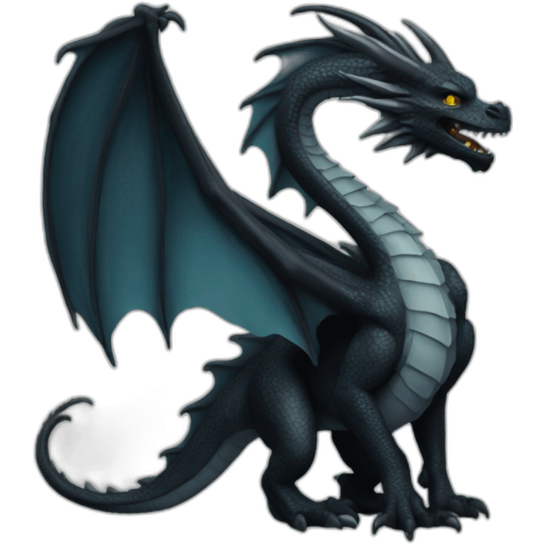 Dragon noir emoji