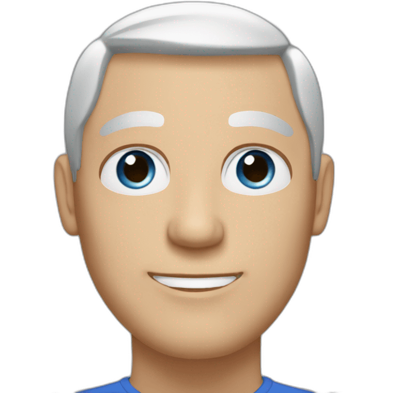 middle age white man with blue eyes long eyelashes and short silver hair emoji