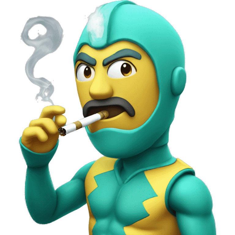 Aqua man smoking  emoji