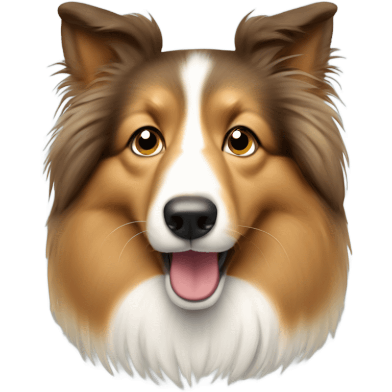 Mind blown shetland sheepdog emoji