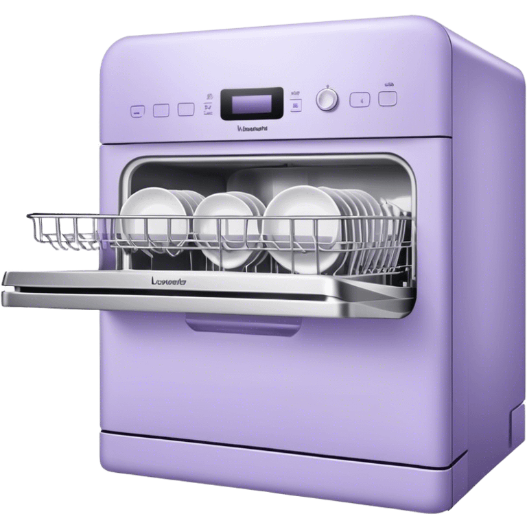 Aesthetic dishwasher in lavender color emoji