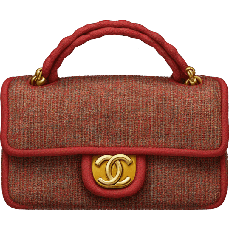 Tweed red chanel bag emoji