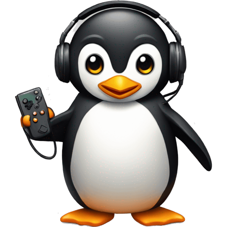 penguin gamer emoji