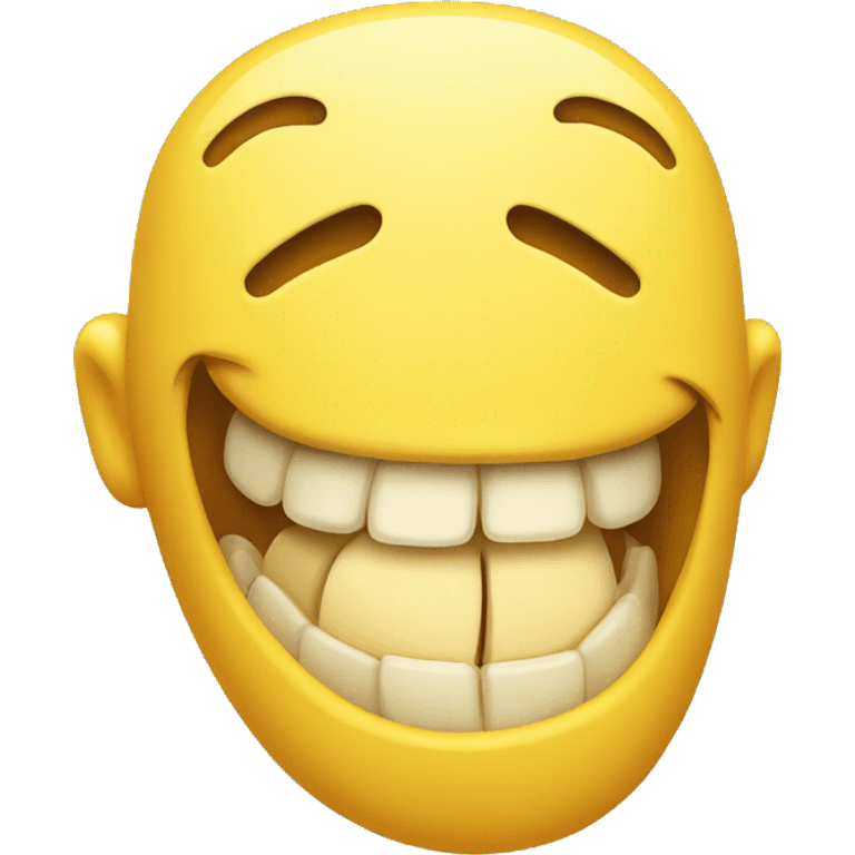 Smiling emoji wiyh yello bone in its mouth emoji