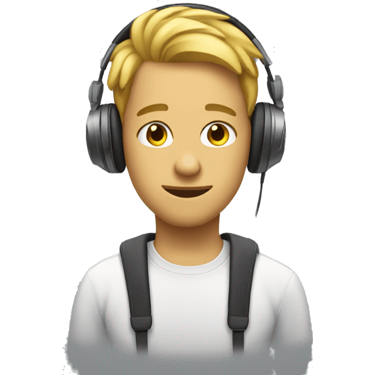 Studend in headphones  emoji