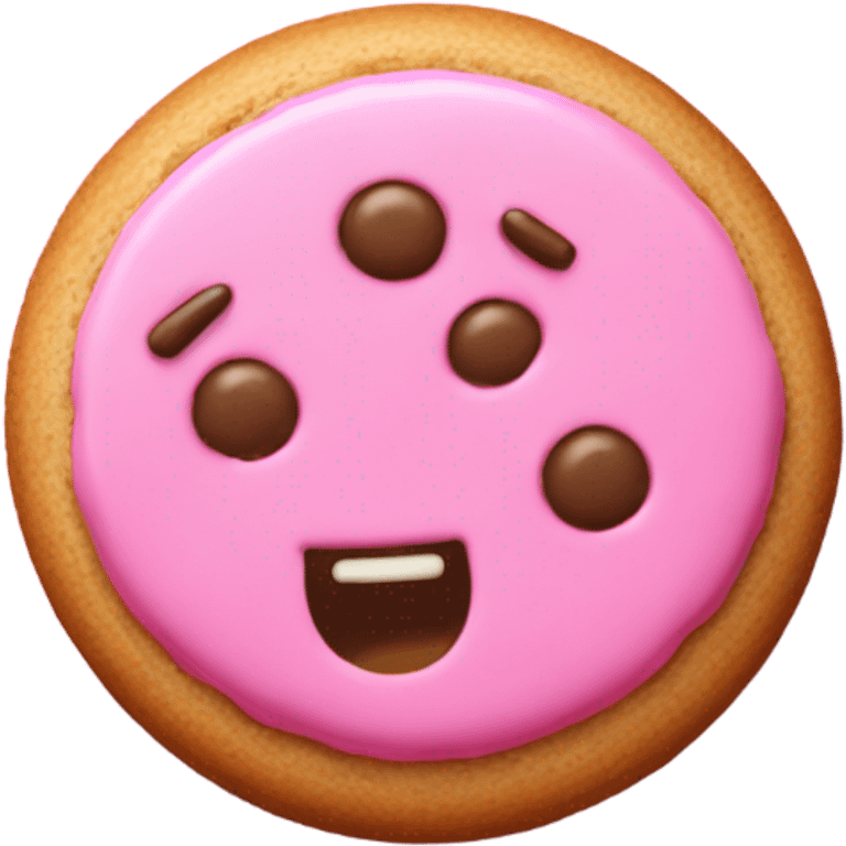 Pink cookie emoji