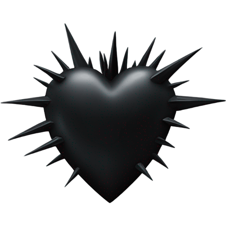 Black heart with spikes  emoji