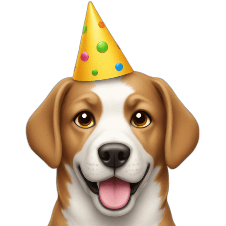 Dog party hat emoji