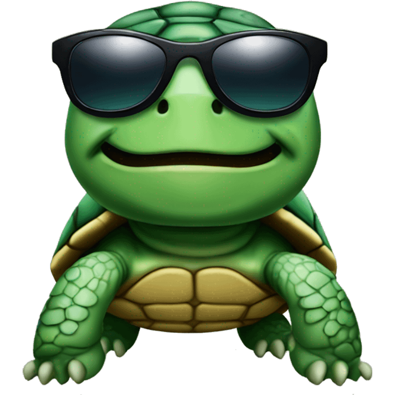 Turtle with sunglasses emoji