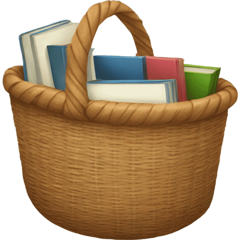 basket with books inside  emoji