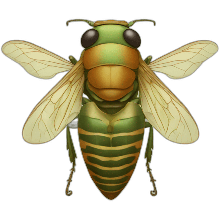 a cicada emoji