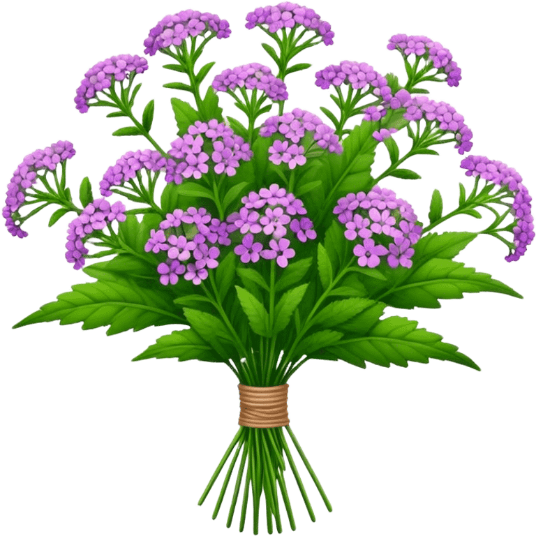 big bouquet verbena flower, stem, leaf emoji