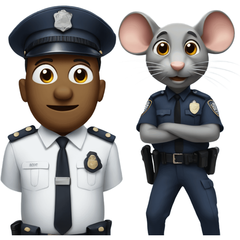 Three rat and one of them is policemen  emoji