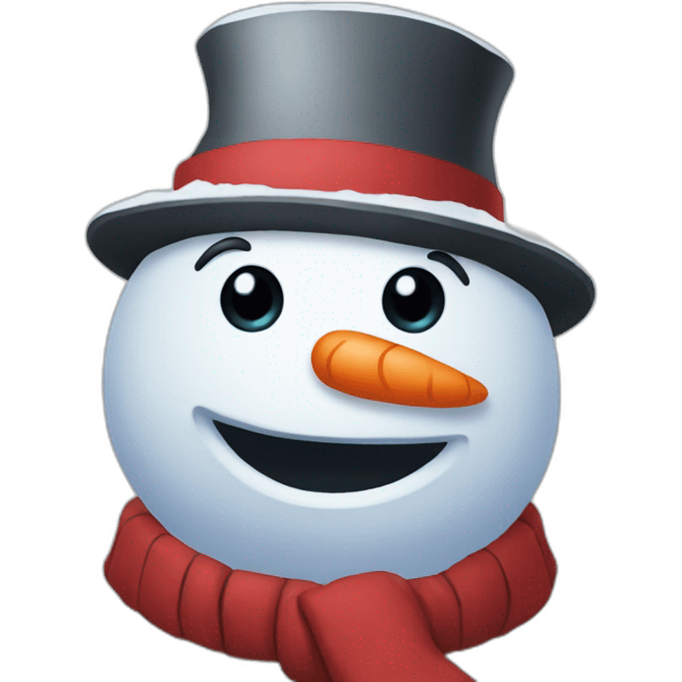 Mad snowman emoji