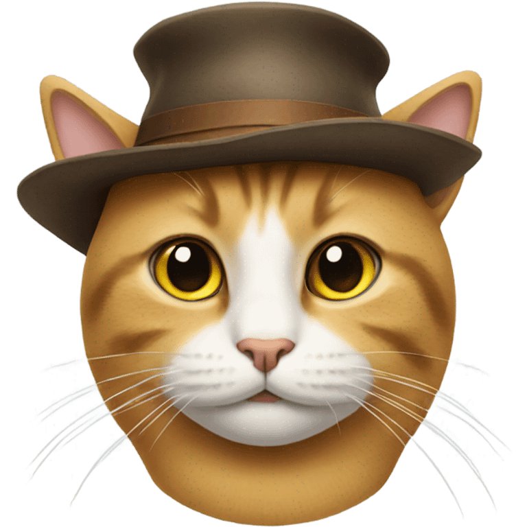 Cat wearing a hat emoji